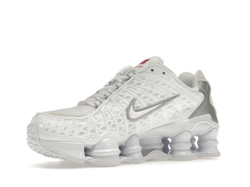 Nike Shox TL White Metallic Silver Max Orange (Women's) - image 16