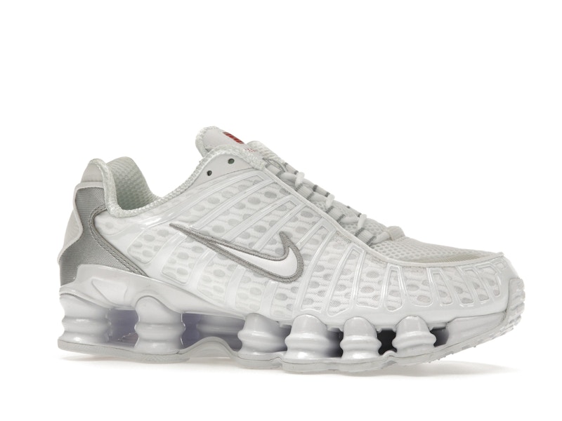Nike Shox TL White Metallic Silver Max Orange (Women's) - image 3