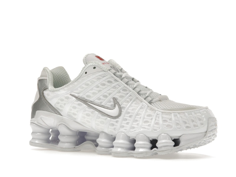 Nike Shox TL White Metallic Silver Max Orange (Women's) - image 4