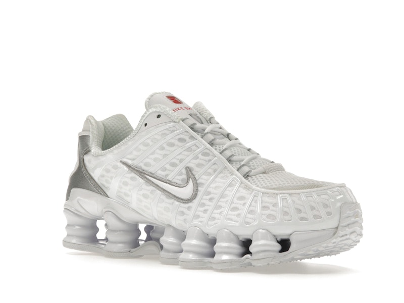 Nike Shox TL White Metallic Silver Max Orange (Women's) - image 5