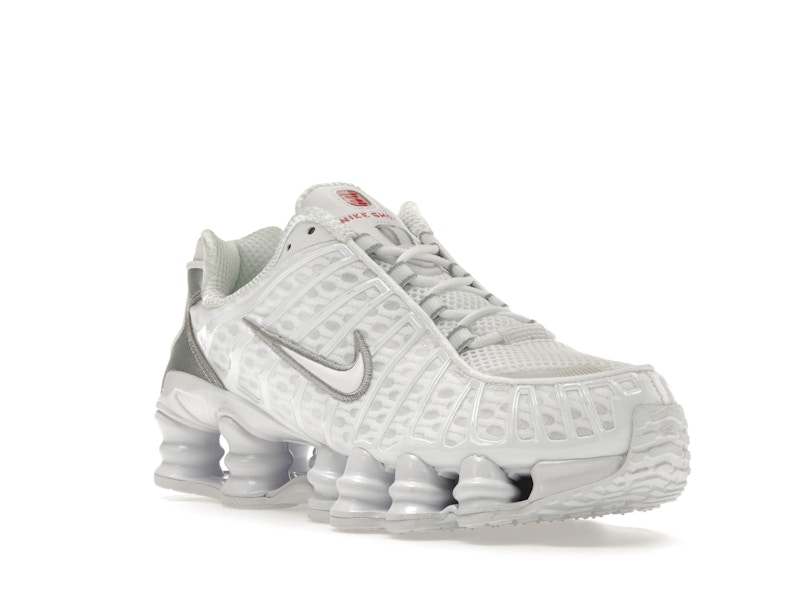 Nike Shox TL White Metallic Silver Max Orange (Women's) - image 6