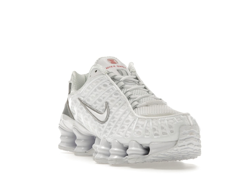 Nike Shox TL White Metallic Silver Max Orange (Women's) - image 7