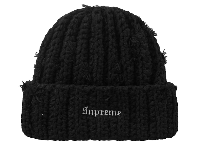 Supreme Hand Tied Beanie Black