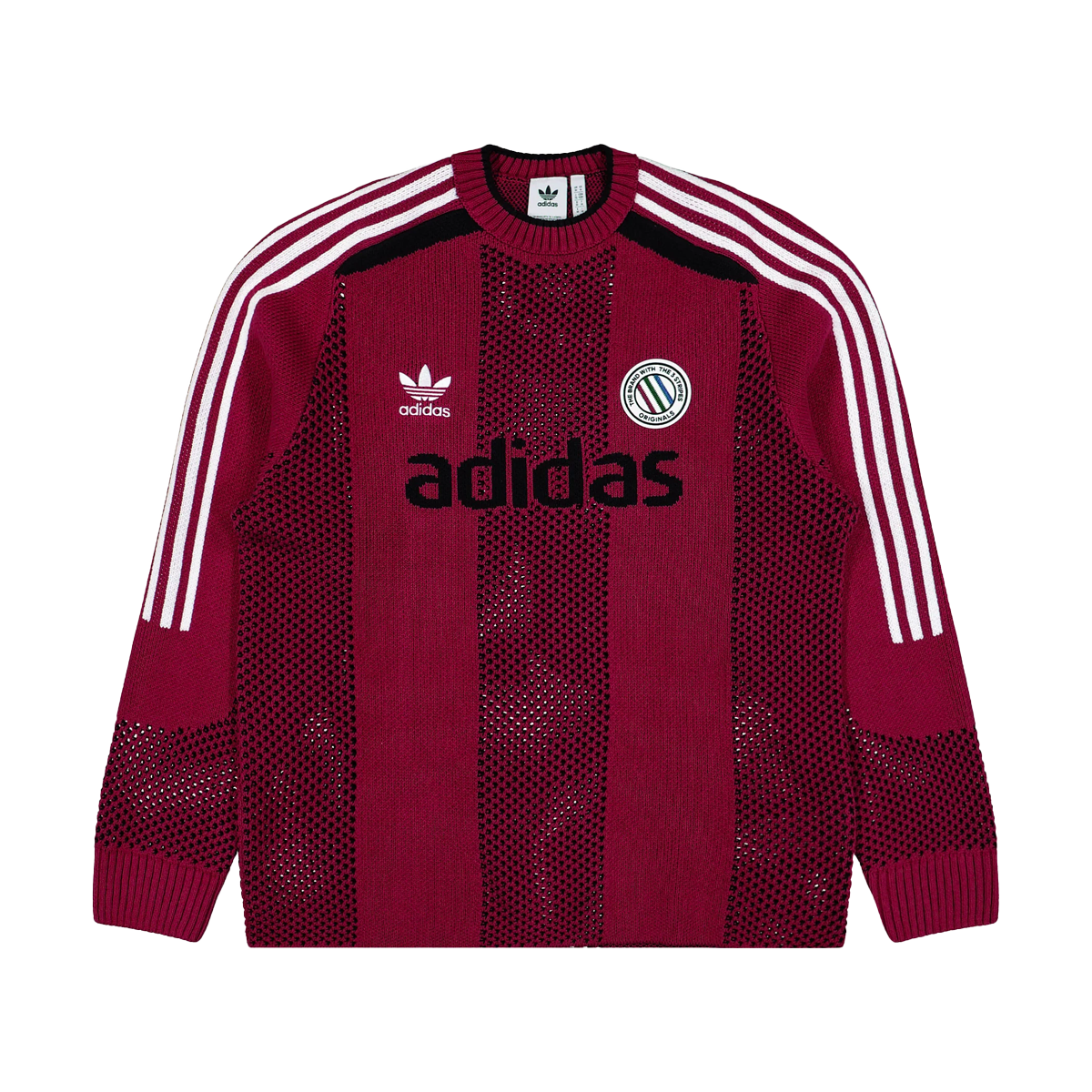 adidas Adicolor Blokecore LS Pullover 'Legacy Burgundy'
