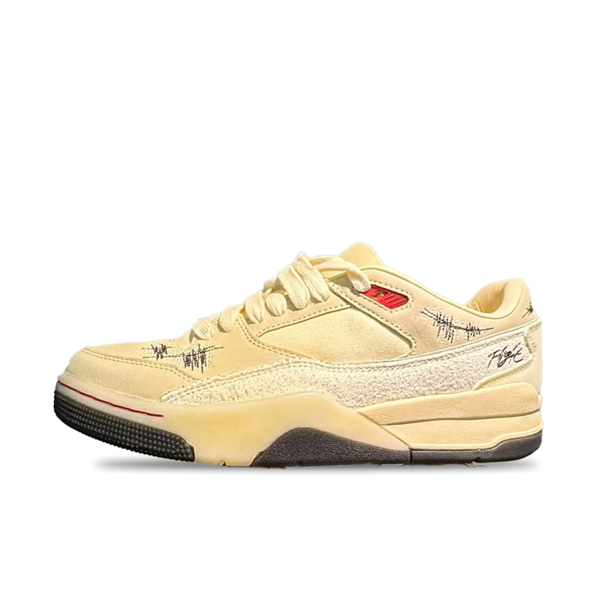 Who Decides War x Jordan Flight Court 'Coconut Milk'